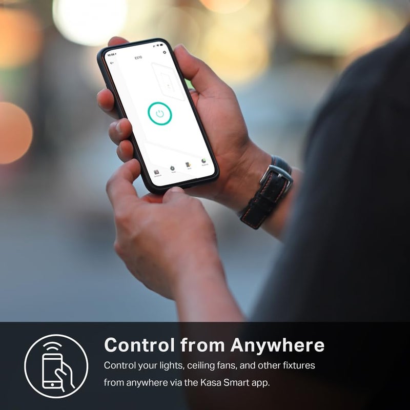 Kasa Smart مفتاح 2-جهاز HS200-2، قطب واحد، يتطلب سلك محايد، مفتاح ضوء واي فاي 2.4GHz متوافق مع أليكسا وجوجل هوم، معتمد من UL، لا حاجة إلى محور، أبيض - Image 4